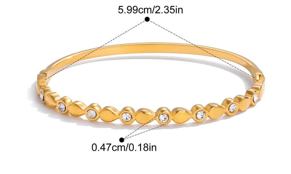 Drop it bangle goud