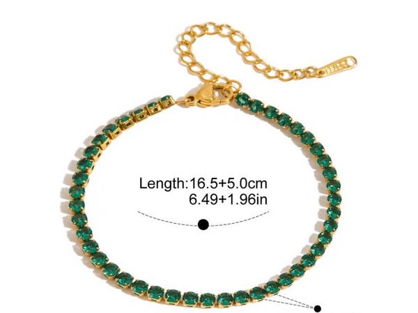 Diamond green armband