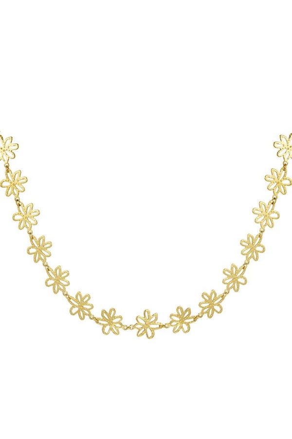 Flower party ketting goud