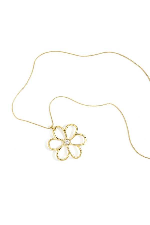 Long daisy ketting goud