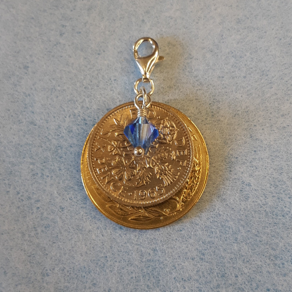 Charm Mr Blue & 6 pence