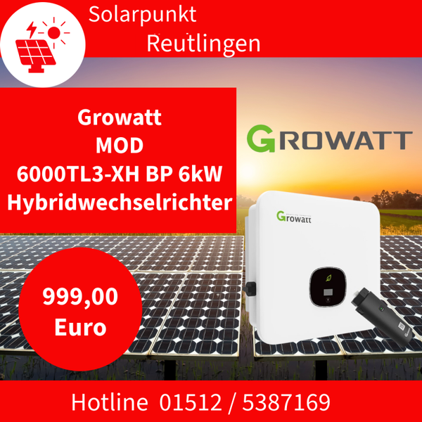 Growatt MOD 6000TL3-XH BP 6kW Hybridwechselrichter 3-phasig