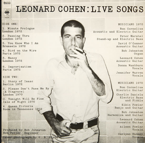 Leonard Cohen – Live Songs