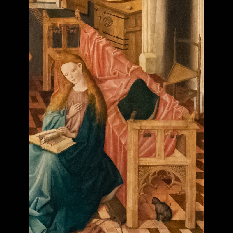 Auschnitt aus: Schöppinger Altar, 1455, linke Seitentafel, verso