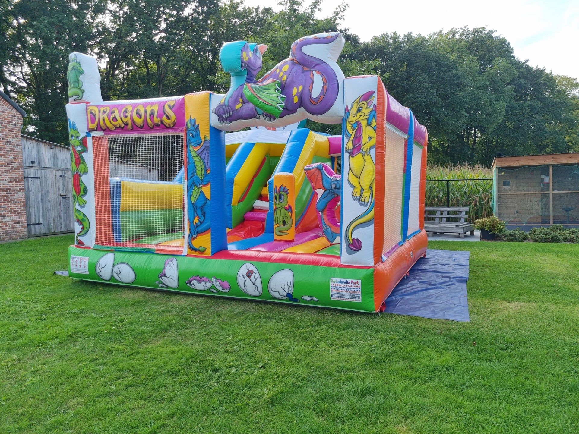 Springkasteel Dragons voor kleuters