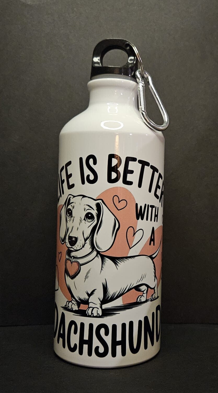 Waterfles Life is better with a dachshund