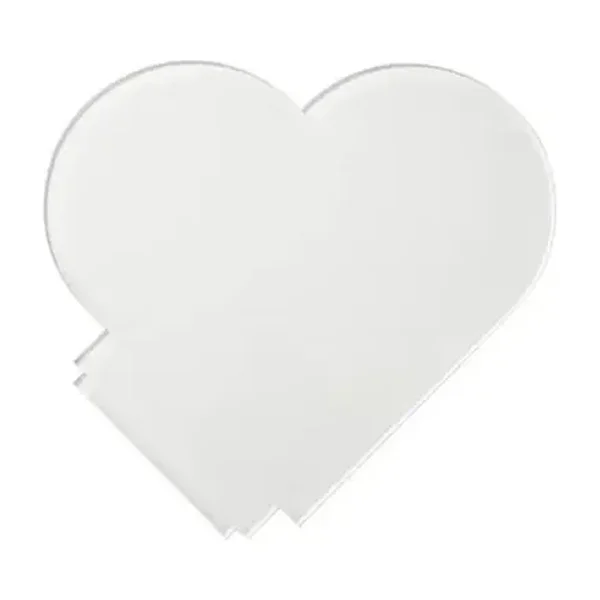Acryl Hart op ledlicht standaard.