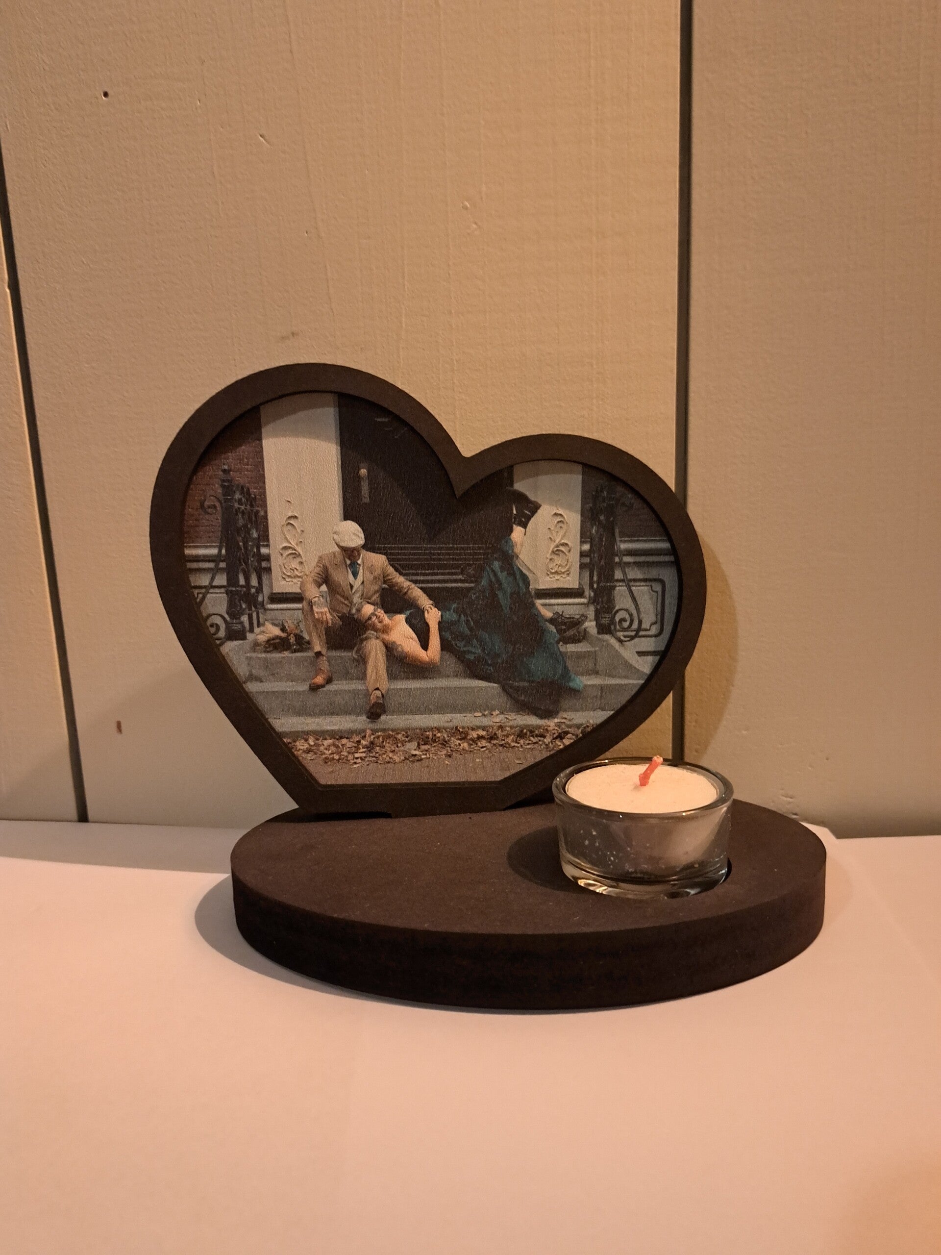 Theelichthouder met hart