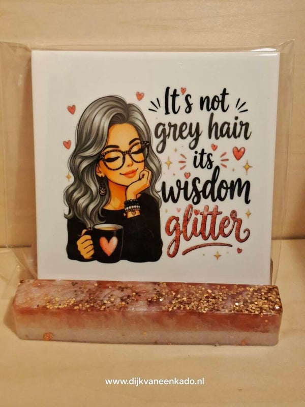 Wisdom glitter lang tegel