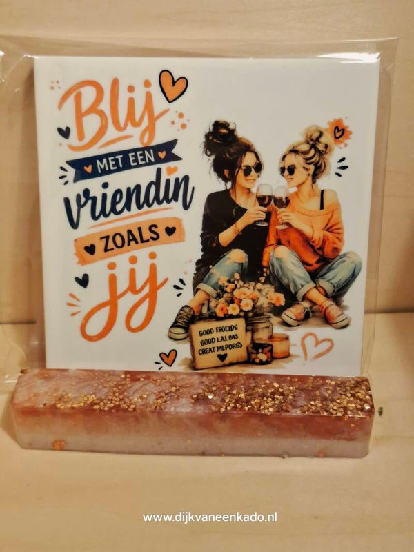 Blij met jou tegel