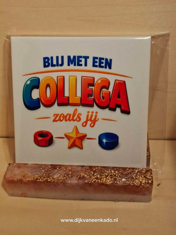 Blij met een collega zoals jij tegel