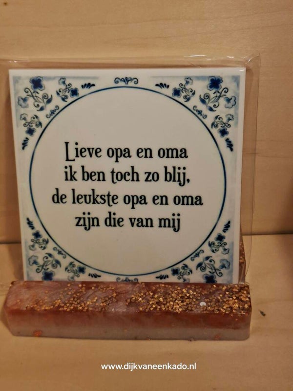 Opa en oma tegel
