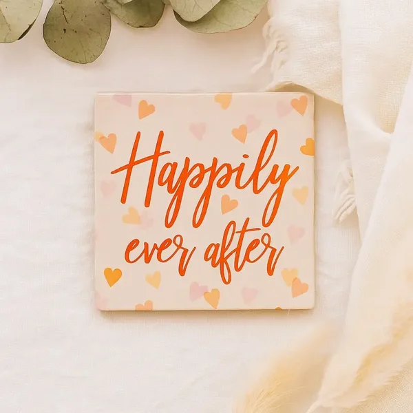 Artige tegel Happily ever after