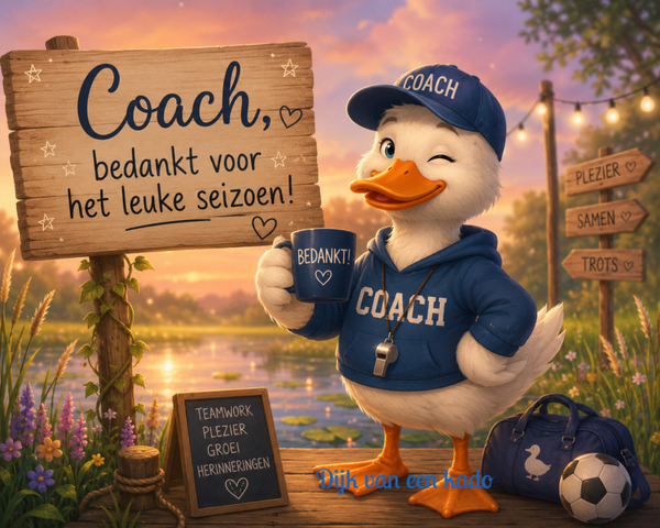 Bedankt coach!