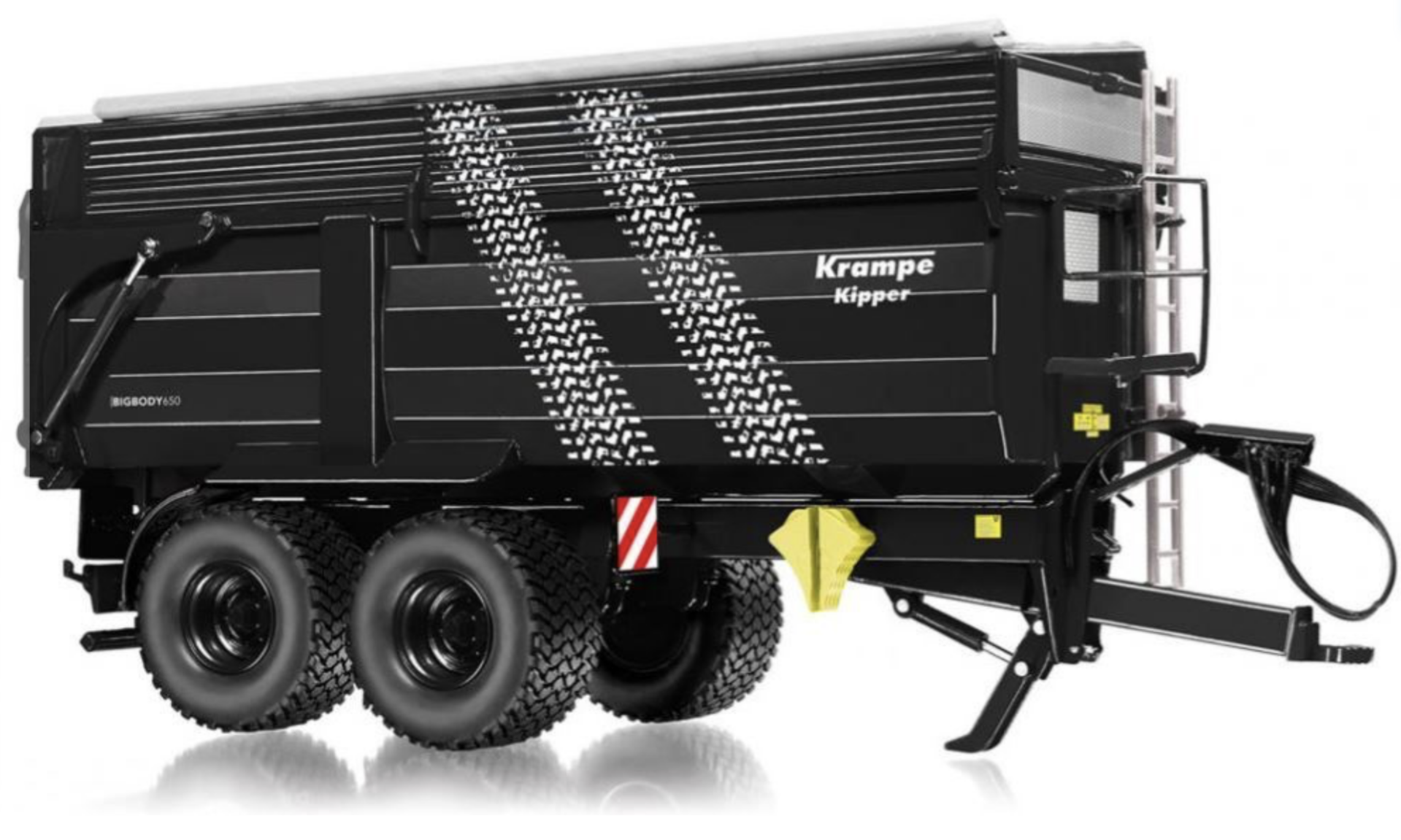 Benne KRAMPE Big Body 650 avec réhausse à ensilage Black