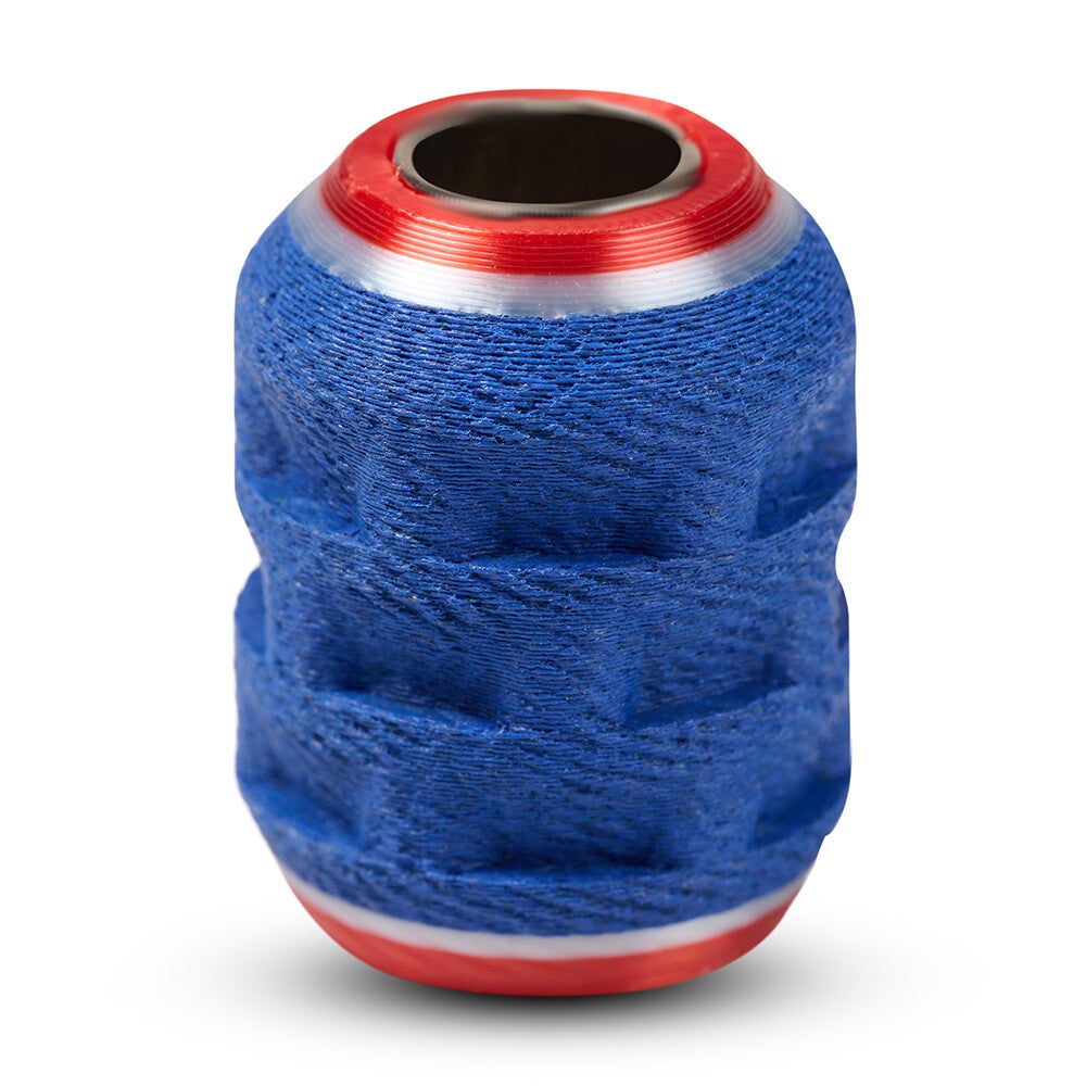 Blue Carbon Fiber Large-Hole Lanyard Bead