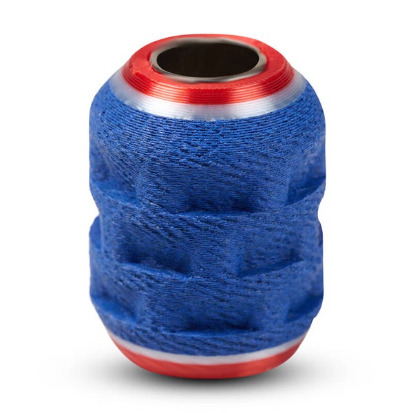 Blue Carbon Fiber Large-Hole Lanyard Bead