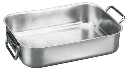 Tegame / Acciaio Inox / 2 Manici / cm.45x30 / h cm.9 / 1 pezzo / PADERNO
