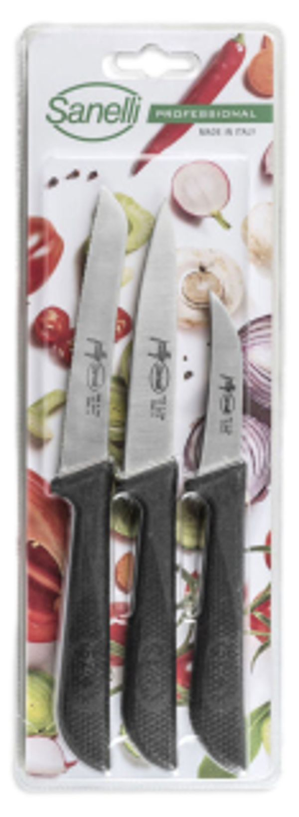 Coltelli Set Mix / 1 spelucchino 1 pomodoro 1 verdura / 1 conf. da 3 pezzi / SANELLI JOLLY