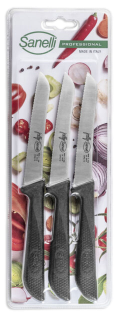 Coltello Pomodoro / Microseghettato / cm.12 / 3 pezzi / SANELLI JOLLY