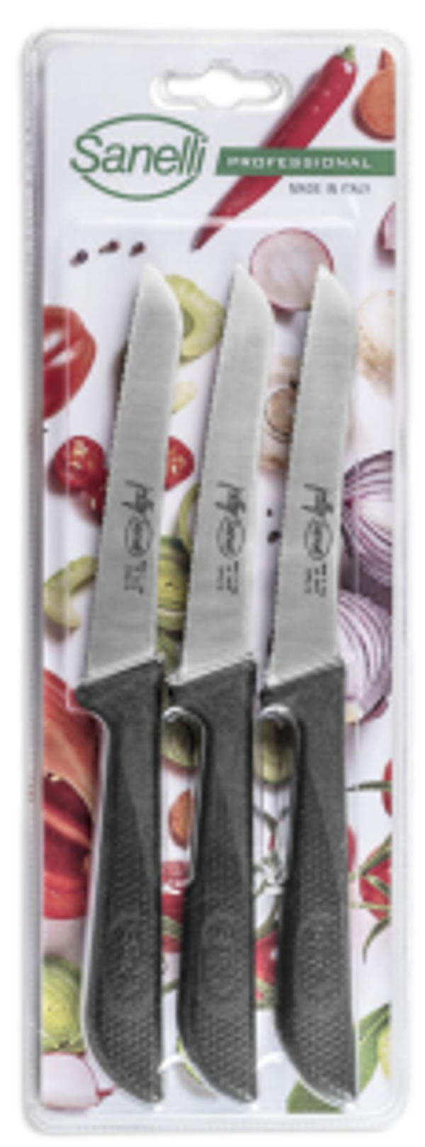 Coltello Pomodoro / Microseghettato / cm.12 / 3 pezzi / SANELLI JOLLY