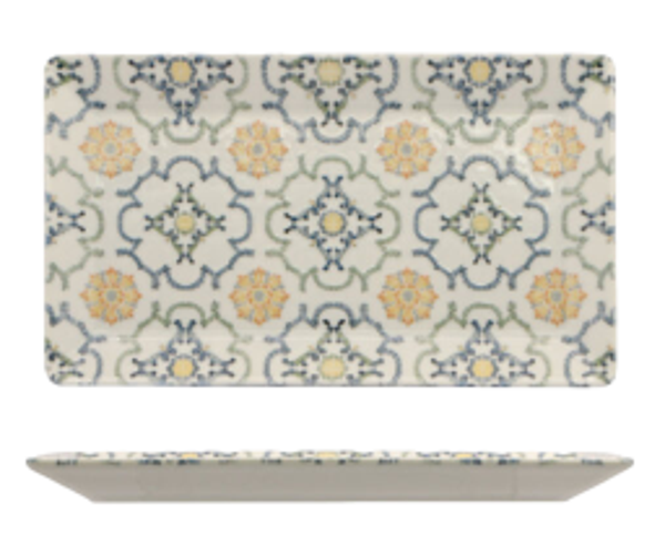 Piatto Piano Rettangolare - Porcellana Decorato cm. 26x15 (10) - SATURNIA AGADIR- Cod. AGAP/2217900