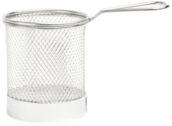 Cestino Per Fritti Mini - Acciaio Inox diam. cm.9x12,5 (12) - AI ANDALUS - Cod. AGAP/12768