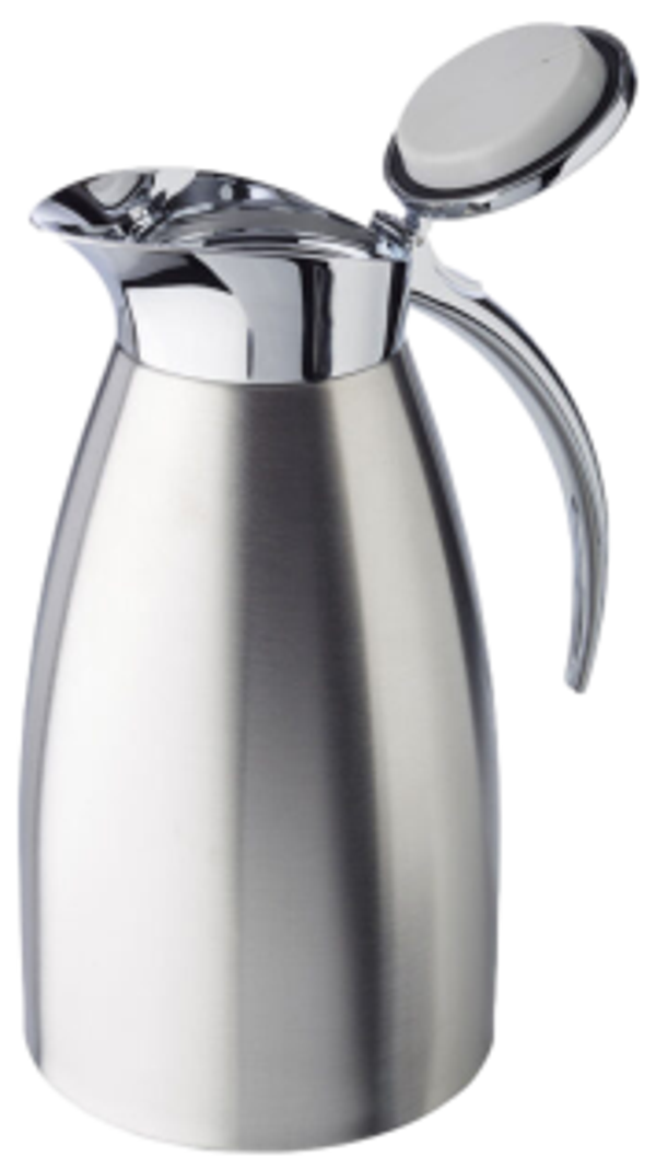 Caraffa - Acciaio Inox Satinata Con Parte Superiore Lucida Isotermica A Doppia Parete Lt.1,0 Cm.13 H cm.19,5 (1) - Advanced - Cod. AGAP/17735