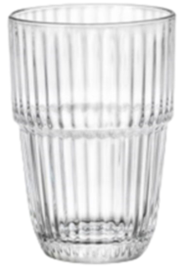 Bicchiere Long Drink / Vetro / cl.38 / H cm.12 / diam. cm.8,3 / Impilabile / Conf. 6 pezzi / BORMIOLI ROCCO BARSHINE