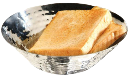 Cestino Pane/Frutta / Acciaio / diam. cm.20 / H cm.5,5 / 1 pezzo