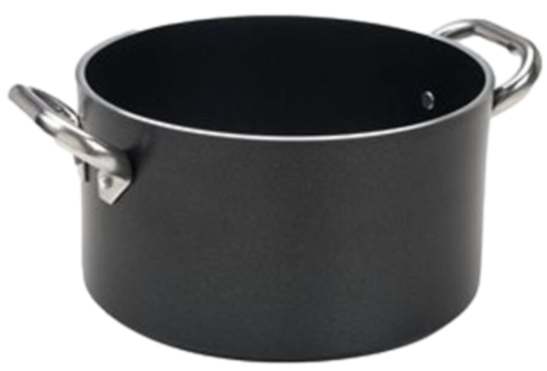 Casseruola Alta / Alluminio / Antiaderente / 2 Manici / diam. cm.28 h. cm.15,5 lt.9 (1) / AI BLACK / AGAP/25884