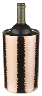 Refrigeratore bottiglia / Acciaio inox a doppia parete superficie martellata / Rame / H cm.20 / diam. cm.10-12 / 1 Pezzo / APS COPPER