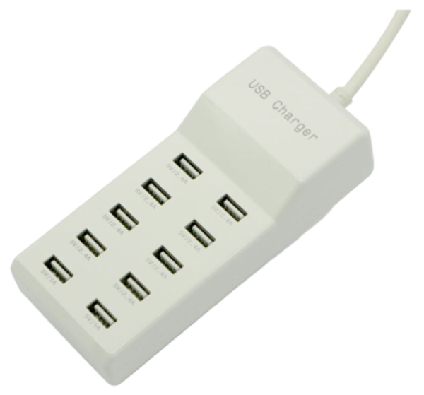 Presa multipla HUB USB 10 porte per ricarica lampade / 1 pezzo /