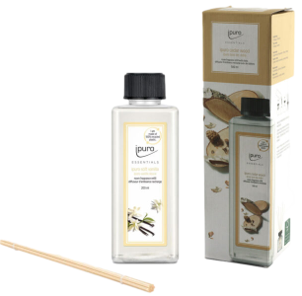Diffusore Profumazione Ricarica / 500ml / Cedar Wood / Con 7 bastoncini / IPURO
