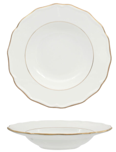 FENIXE DIANA GOLD / Piatto Fondo / Porcellana / diam. cm.23 / 6 pezzi