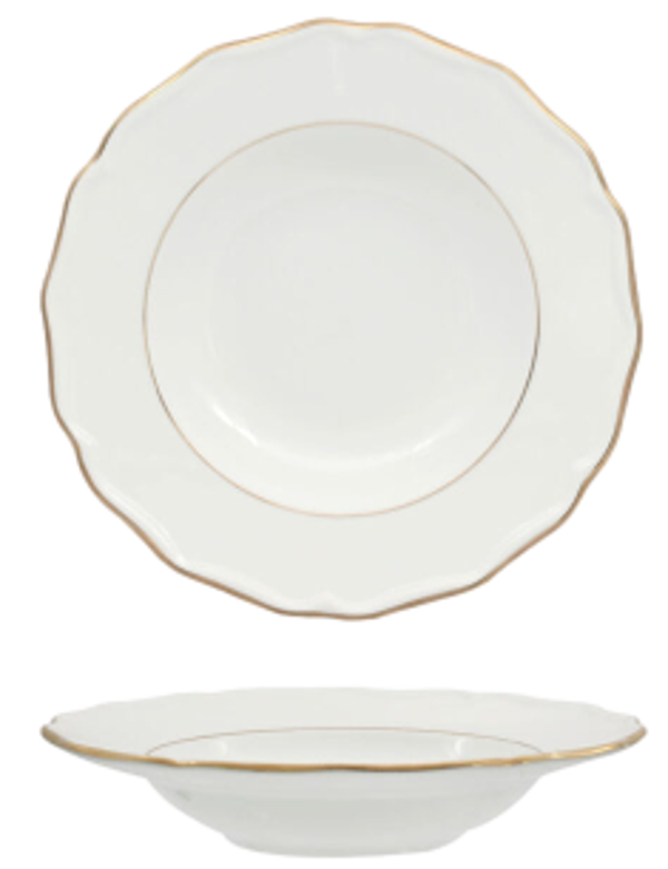 FENIXE DIANA GOLD / Piatto Fondo / Porcellana / diam. cm.23 / 6 pezzi