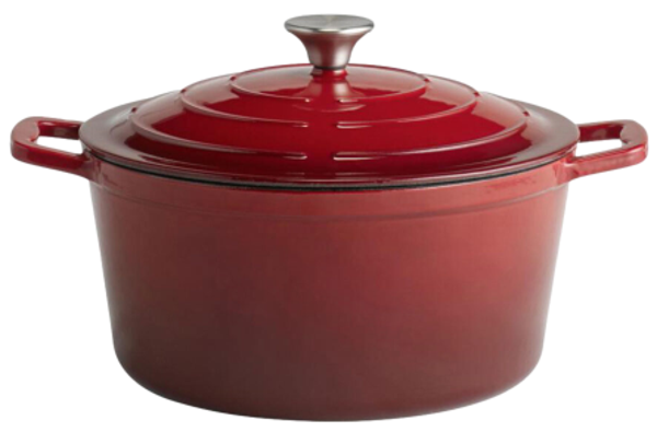 AGAP/23434 - 5 STARS Casseruola Media con coperchio Ghisa 2 manici Cm 25 H11,5 4lt (1)
