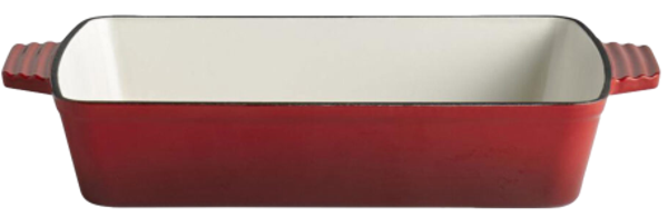 AGAP/23438 - 5 STARS Casseruola Bassa con coperchio Ghisa 2 manici Cm 33x24 H6,5 3,5lt (1)