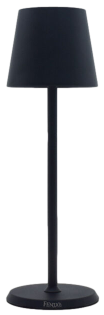 Lampada da Tavolo / Cordless a led / Nera / diam. cm.11 / H. cm.34 / 3,5W / FENIXE LUMIERE ROUND