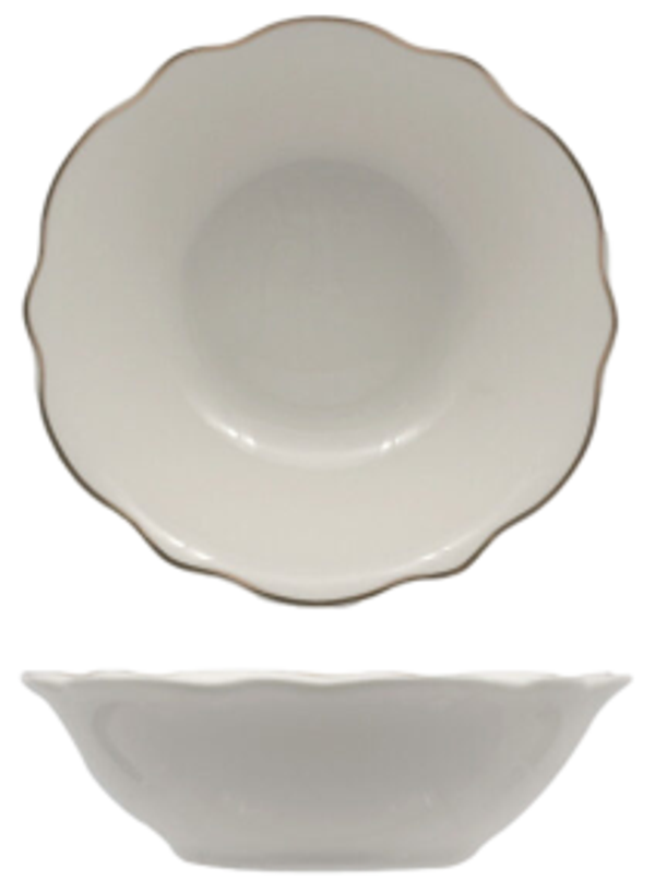 FENIXE GRACE FILO ORO / Coppetta / Porcellana / diam. cm.15 / 6 pezzi