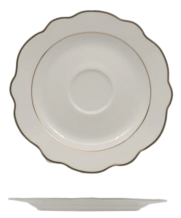 FENIXE GRACE FILO ORO / Piattino Caffè / Porcellana / diam. cm.12,5 / 12 pezzi