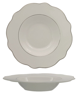 FENIXE GRACE FILO ORO / Piatto pasta bowl / porcellana / diam. cm.27 / int. diam. cm.16,5 / 6 pezzi