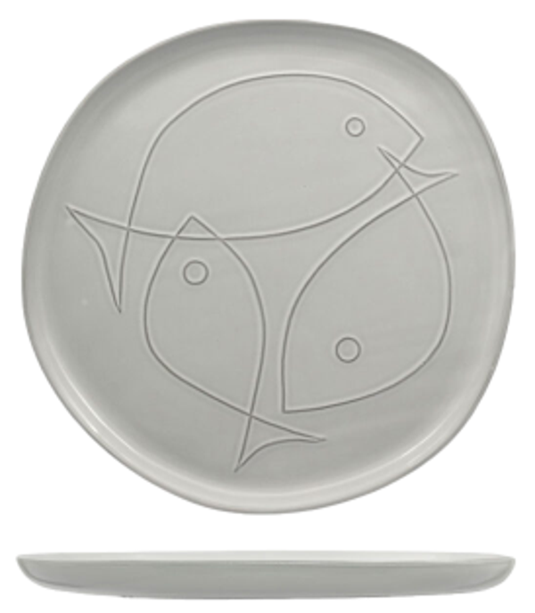 FENIXE PELAGO / Piatto Piano Organic / Gres Porcellanato / diam. cm.31 / 4 pezzi