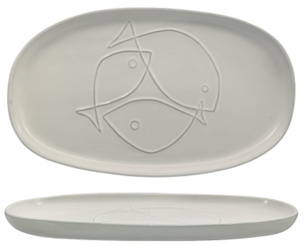 FENIXE PELAGO / Piatto Ovale / Gres Porcellanato / cm.37,5x21,5 / 4 pezzi