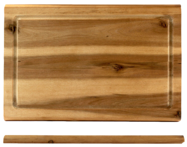 Tagliere Rettangolare - Legno di acacia cm.32x21 H cm.1,5 con scanalatura (1) - Cod. AGAP/24133