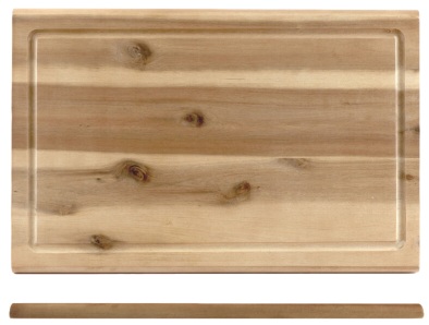 Tagliere Rettangolare - Legno di acacia cm.40x26 H cm.1,5 con scanalatura (1) - Cod. AGAP/24134
