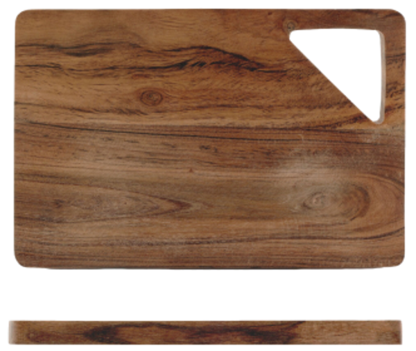 Tagliere Rettangolare - Legno di acacia cm.35x25,5 H cm.1,7 con foro, appendibile (1) - Cod. AGAP/24147
