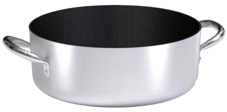 AGAP/24370 - MONDO COTTURA Casseruola Bassa Alluminio Antiaderente 2 manici Cm 28 PER INDUZIONE (1)