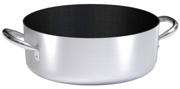 AGAP/24370 - MONDO COTTURA Casseruola Bassa Alluminio Antiaderente 2 manici Cm 28 PER INDUZIONE (1)