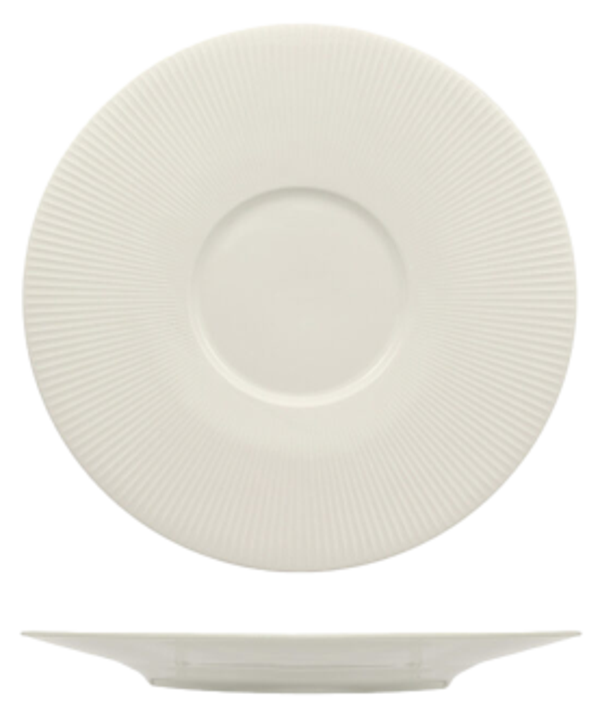 FENIXE HALOS / Piatto piano gourmet / porcellana / diam. cm.30 int. diam. cm.12 / 4 pezzi